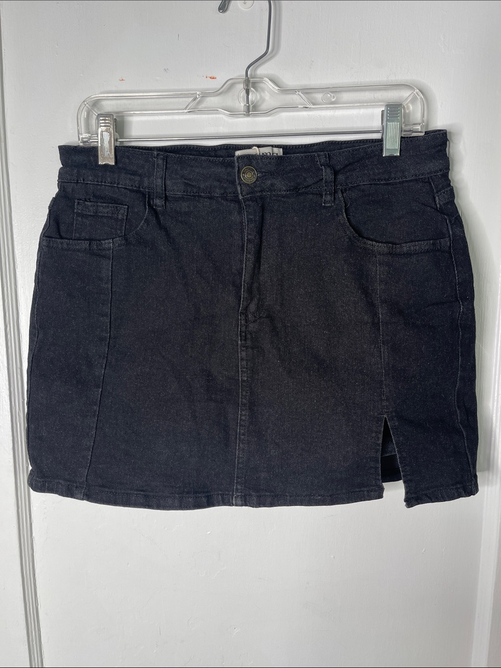 Nwt Luvamia Skort Black Skirt Shorts Large Denim L Stretch New